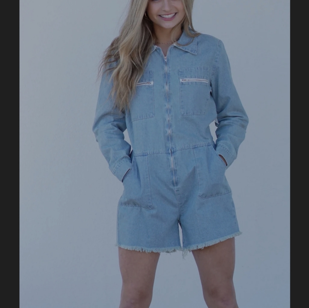 denim romper